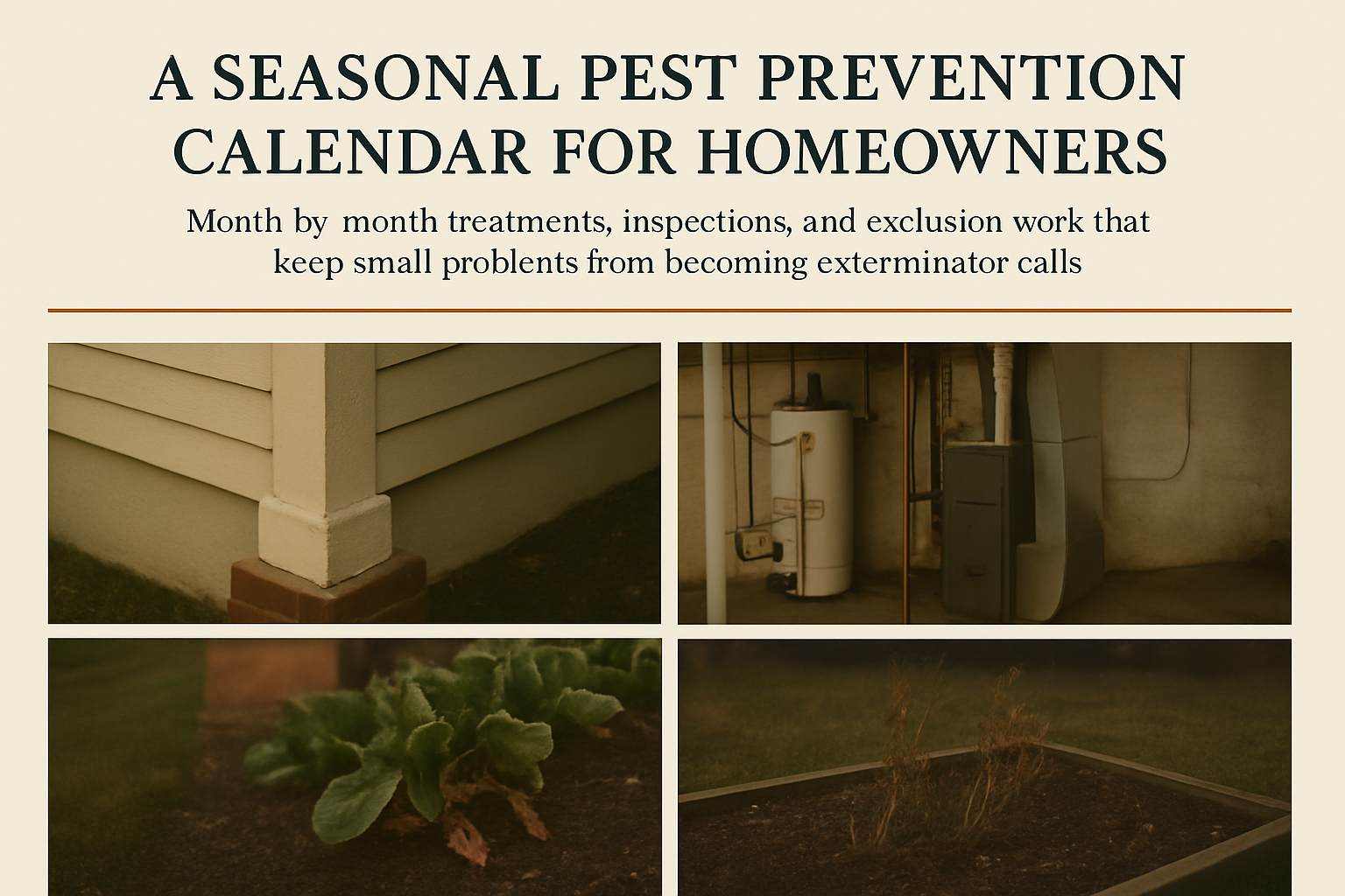 A Seasonal Pest Prevention Calendar for Homeowners